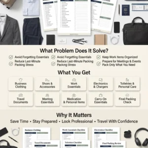 Business Trip Packing Checklist