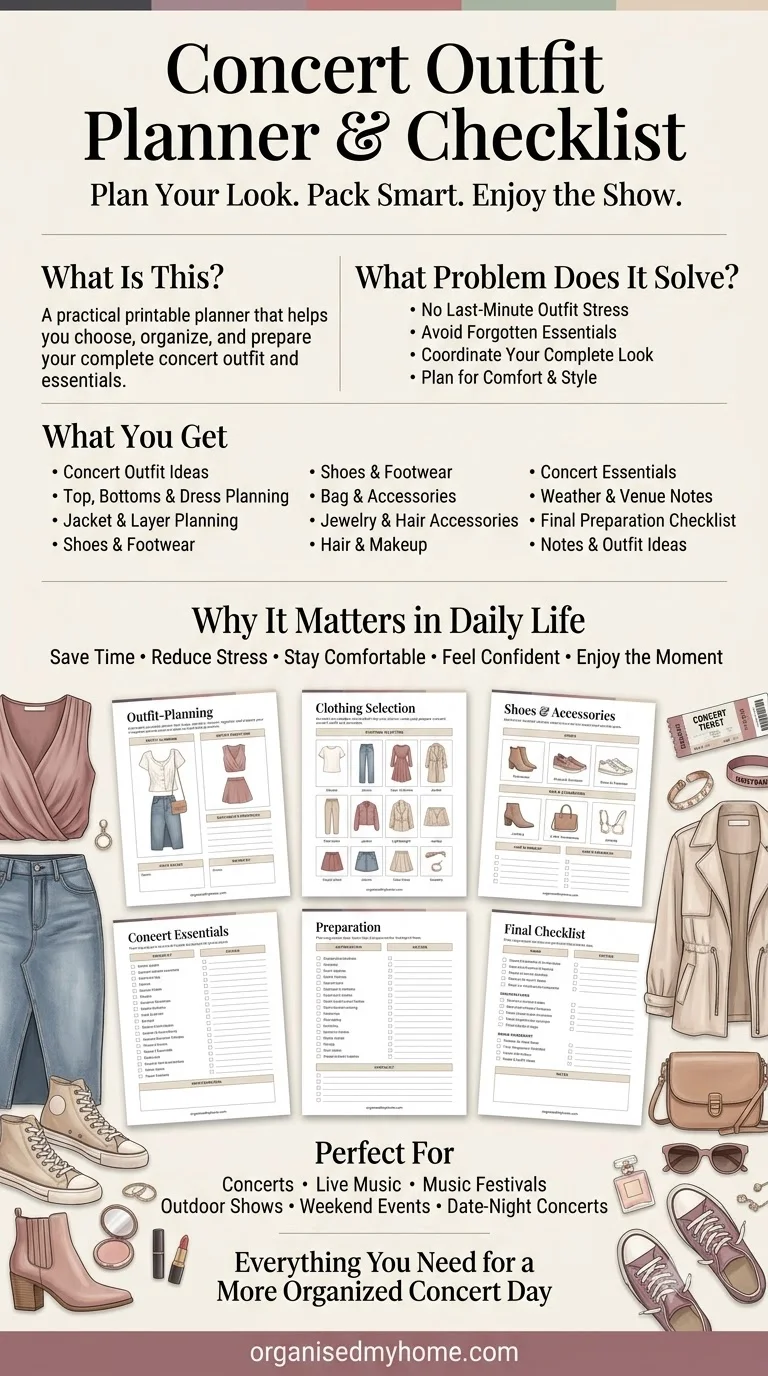 Concert Outfit Planner & Checklist