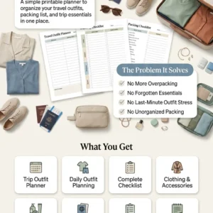 Travel Outfit Planner & Packing Checklist