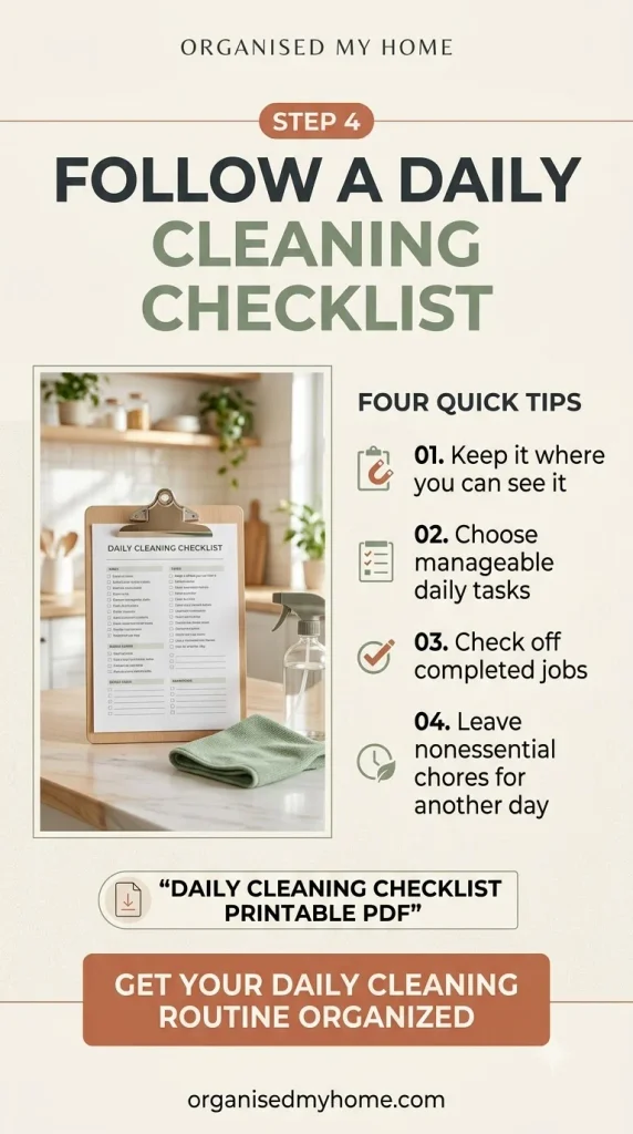 Daily Cleaning Checklist
