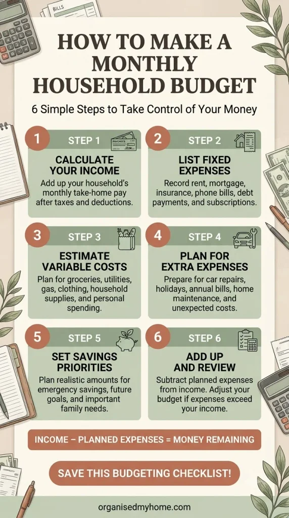 Monthly Home Budget Planner